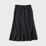 45R Indigo Linen Bell Skirt