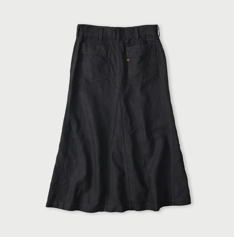 45R Indigo Linen Bell Skirt - Image 11