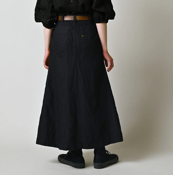 45R Indigo Linen Bell Skirt