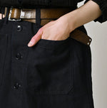 45R Indigo Linen Bell Skirt