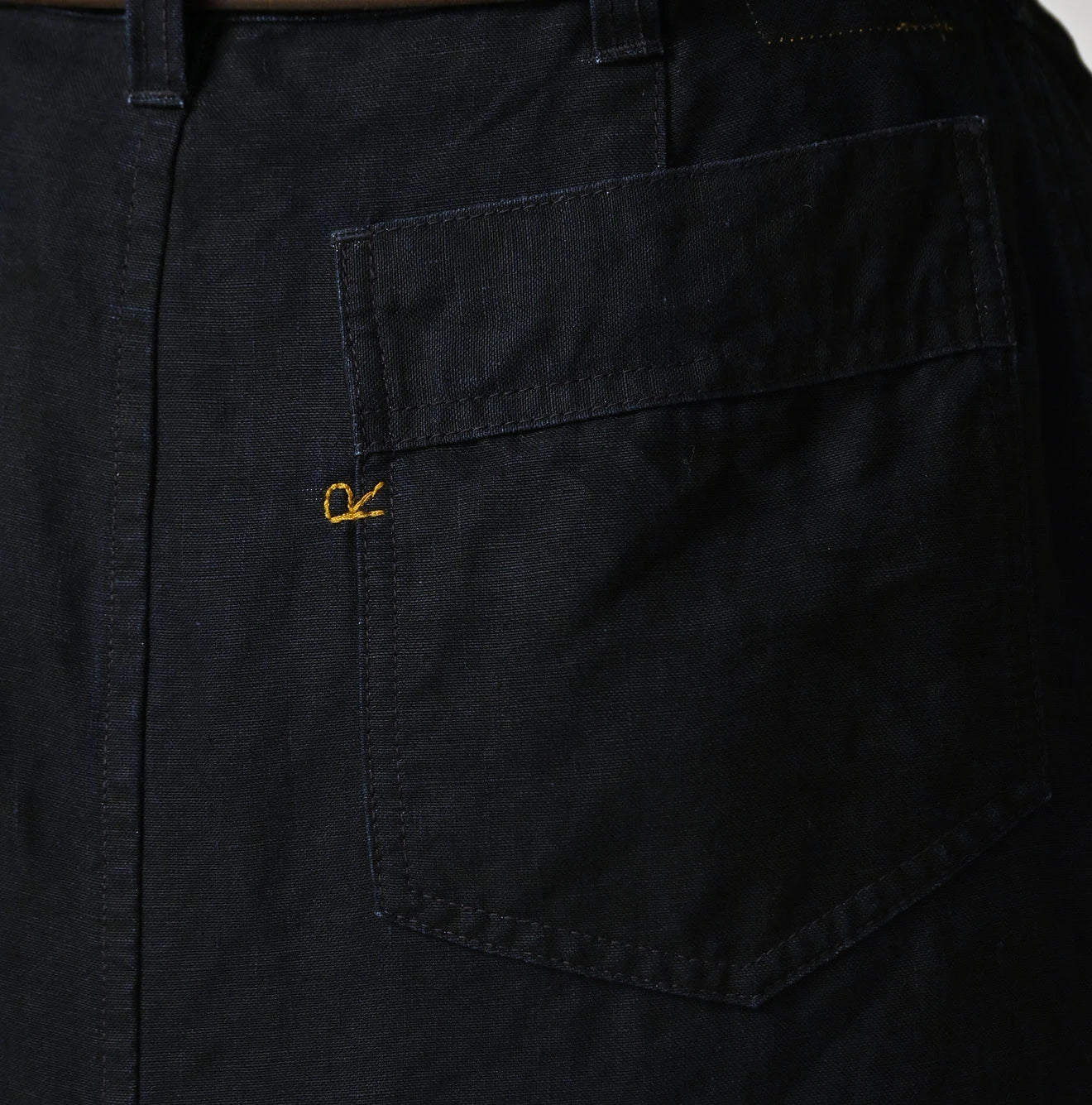 45R Indigo Linen Bell Skirt - Image 10