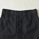 45R Indigo Linen Bell Skirt