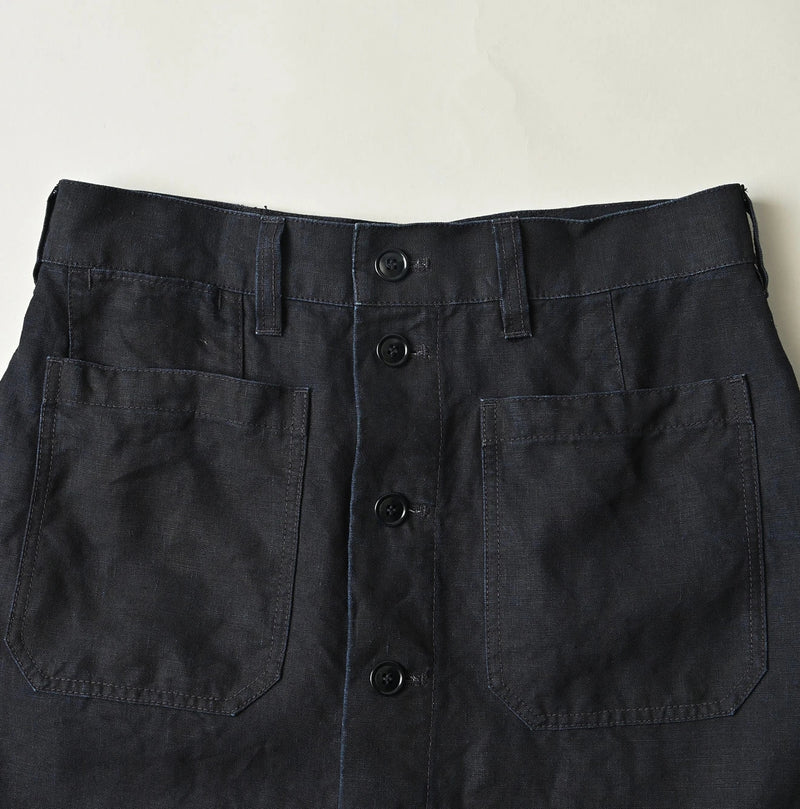 45R Indigo Linen Bell Skirt - Image 12