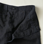 45R Indigo Linen Bell Skirt