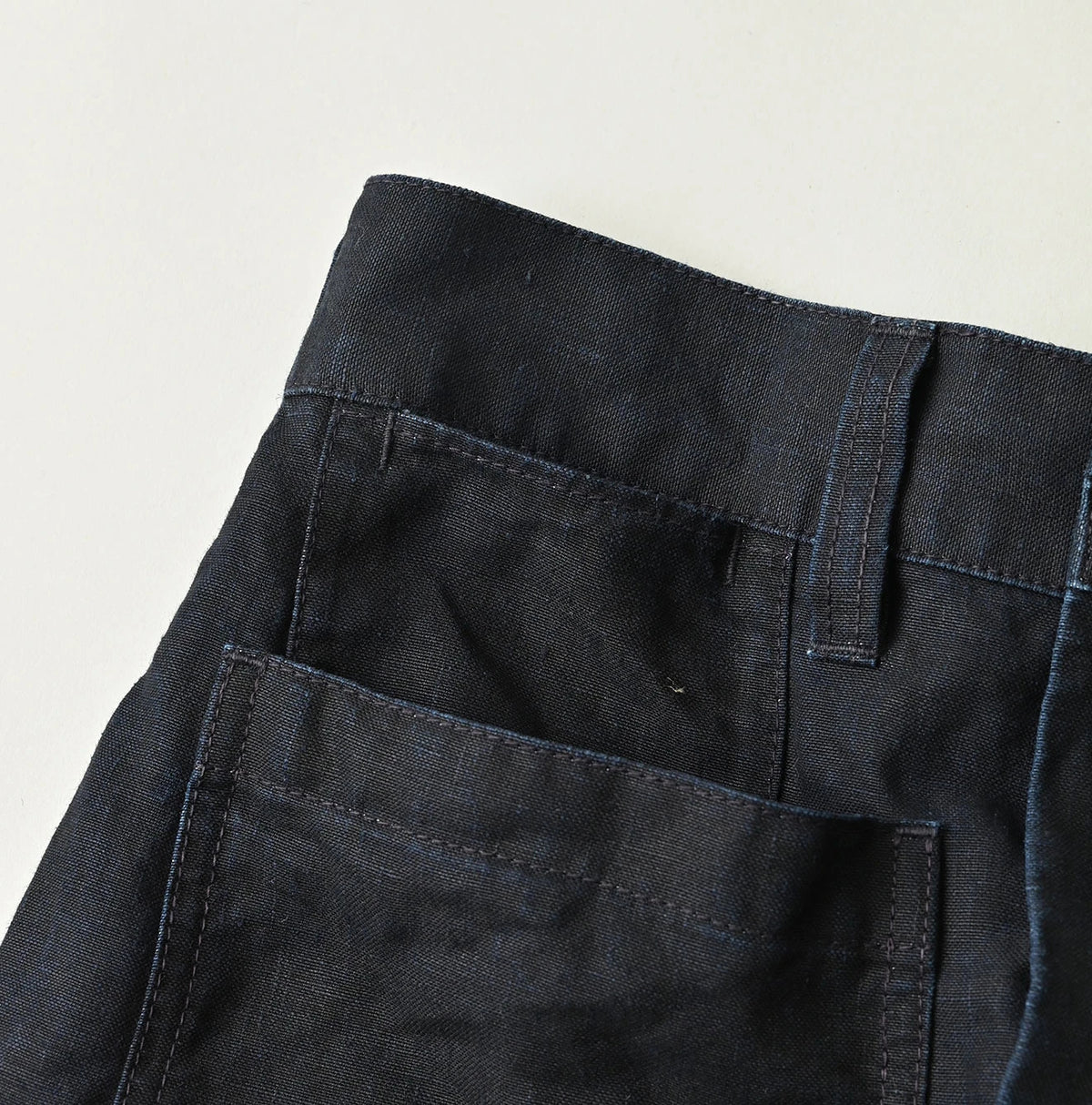 45R Indigo Linen Bell Skirt