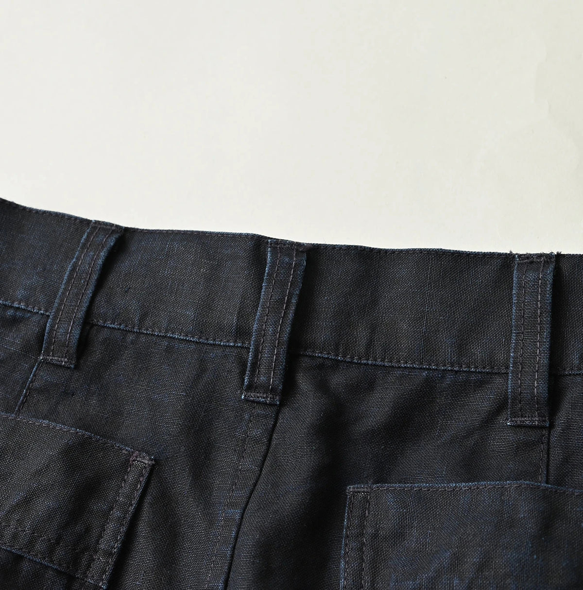 45R Indigo Linen Bell Skirt