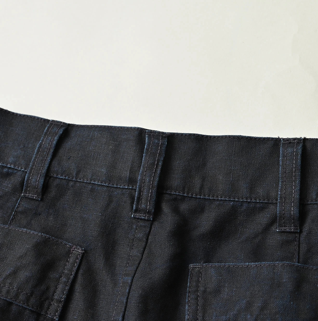 45R Indigo Linen Bell Skirt