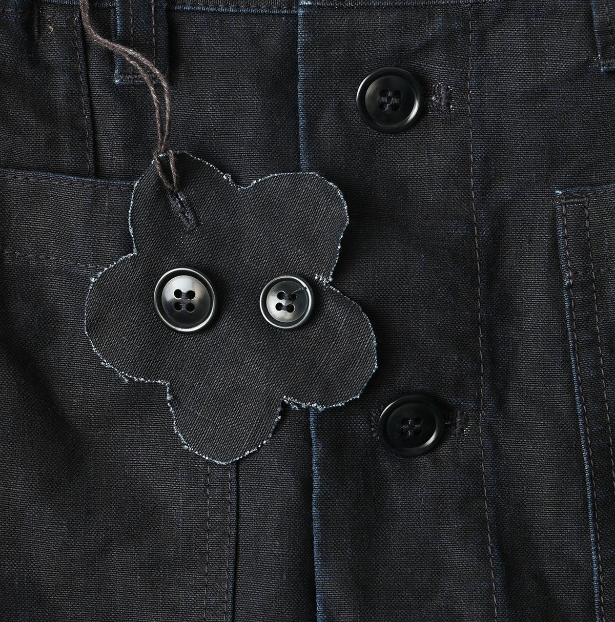 45R Indigo Linen Bell Skirt