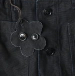 45R Indigo Linen Bell Skirt