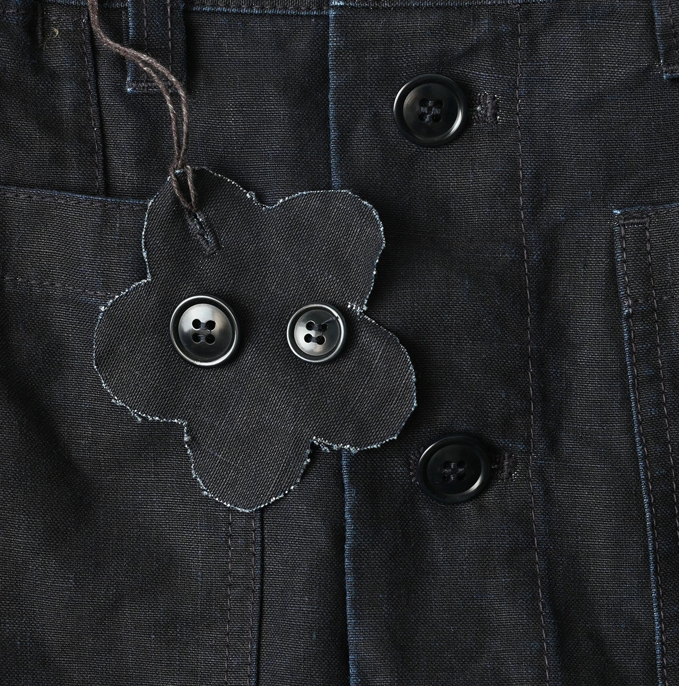 45R Indigo Linen Bell Skirt