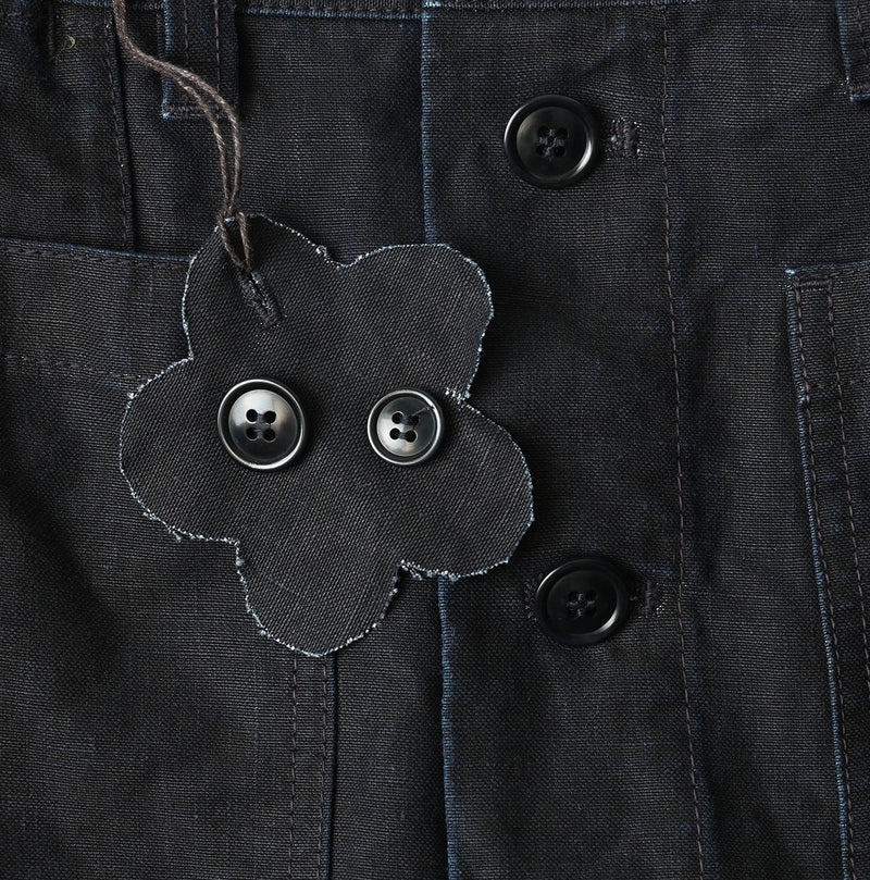 45R Indigo Linen Bell Skirt - Image 18