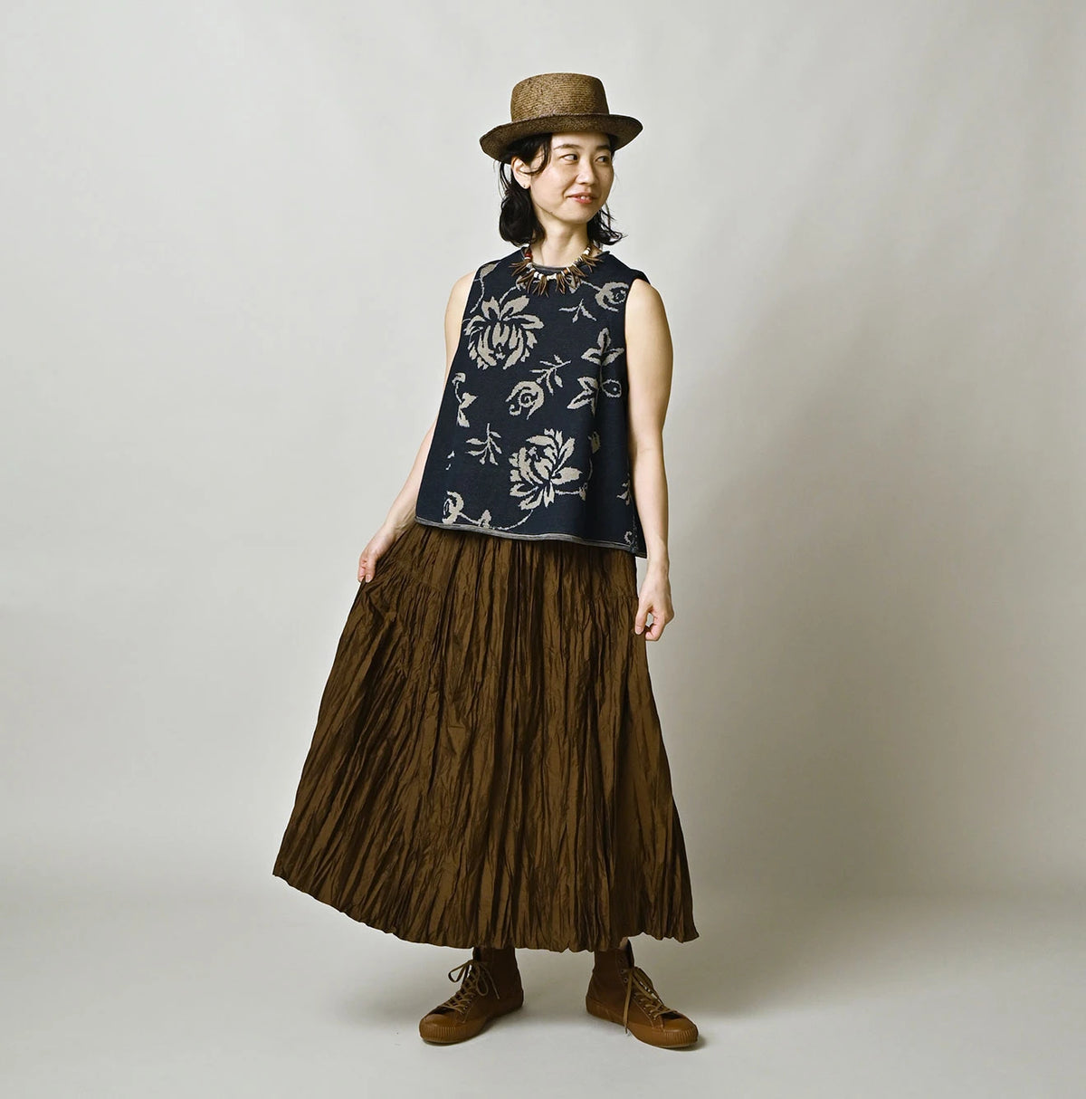 45R Chambray Silk Skirt