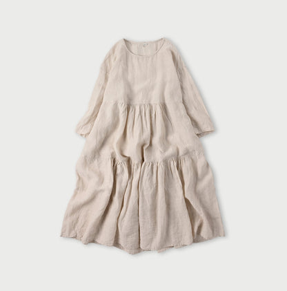 Linen Chambray Tiered Dress