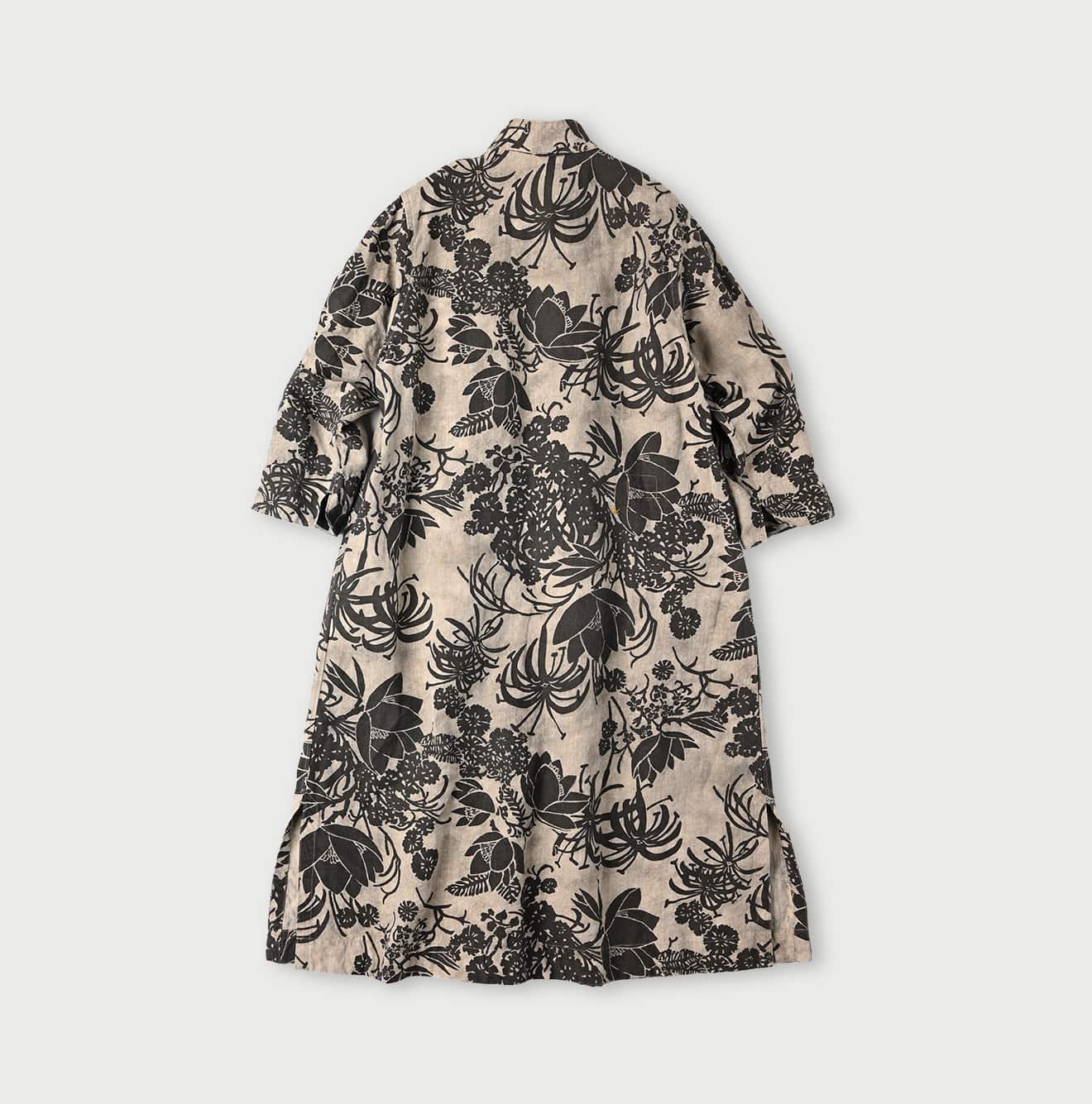 45R Linen Lotus Clover Knot Dress