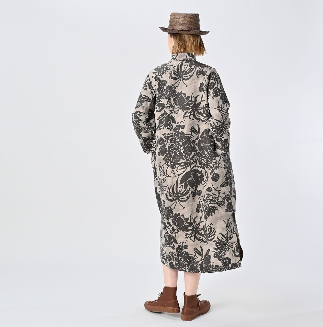 45R Linen Lotus Clover Knot Dress