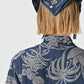 45R Indigo Linen Lotus Clover Knot Dress