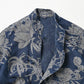 45R Indigo Linen Lotus Clover Knot Dress