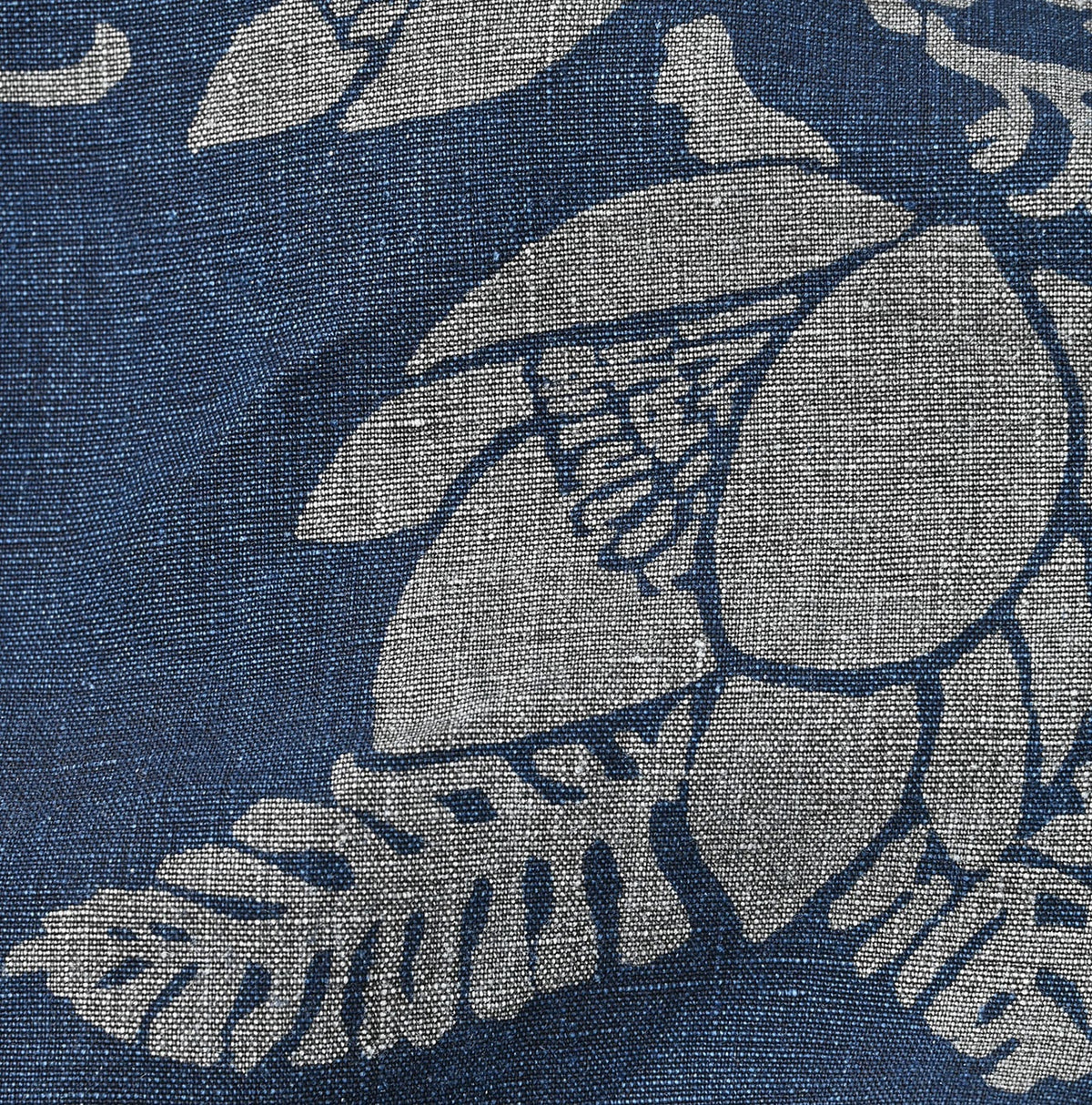 45R Indigo Linen Lotus Clover Knot Dress