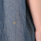 45R Cotton Linen Dungaree Chambray Cutwork Dress