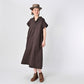 45R Cotton Linen Chambray Cutwork Dress