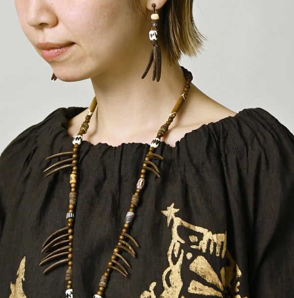 45R Indian Linen Foil Shirring Dress