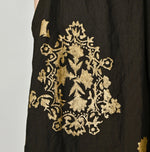 45R Indian Linen Foil Shirring Dress