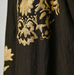 45R Indian Linen Foil Shirring Dress
