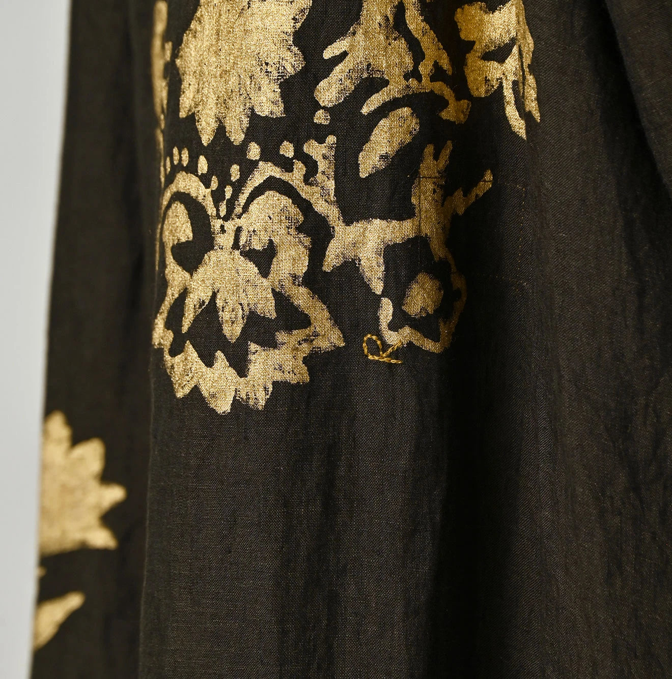 45R Indian Linen Foil Shirring Dress - Image 14