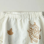 45R Indian Linen Foil Shirring Dress