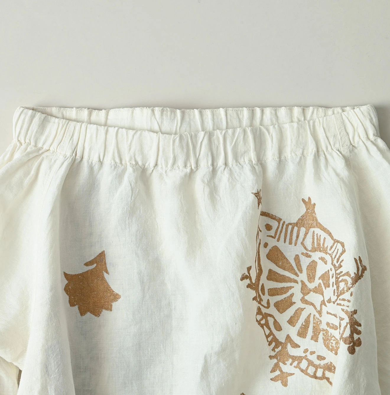 45R Indian Linen Foil Shirring Dress - Image 16