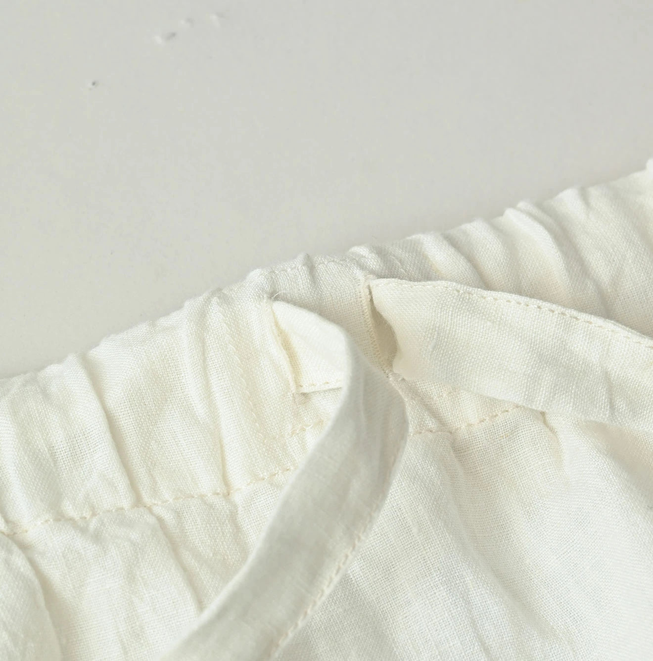45R Indian Linen Foil Shirring Dress