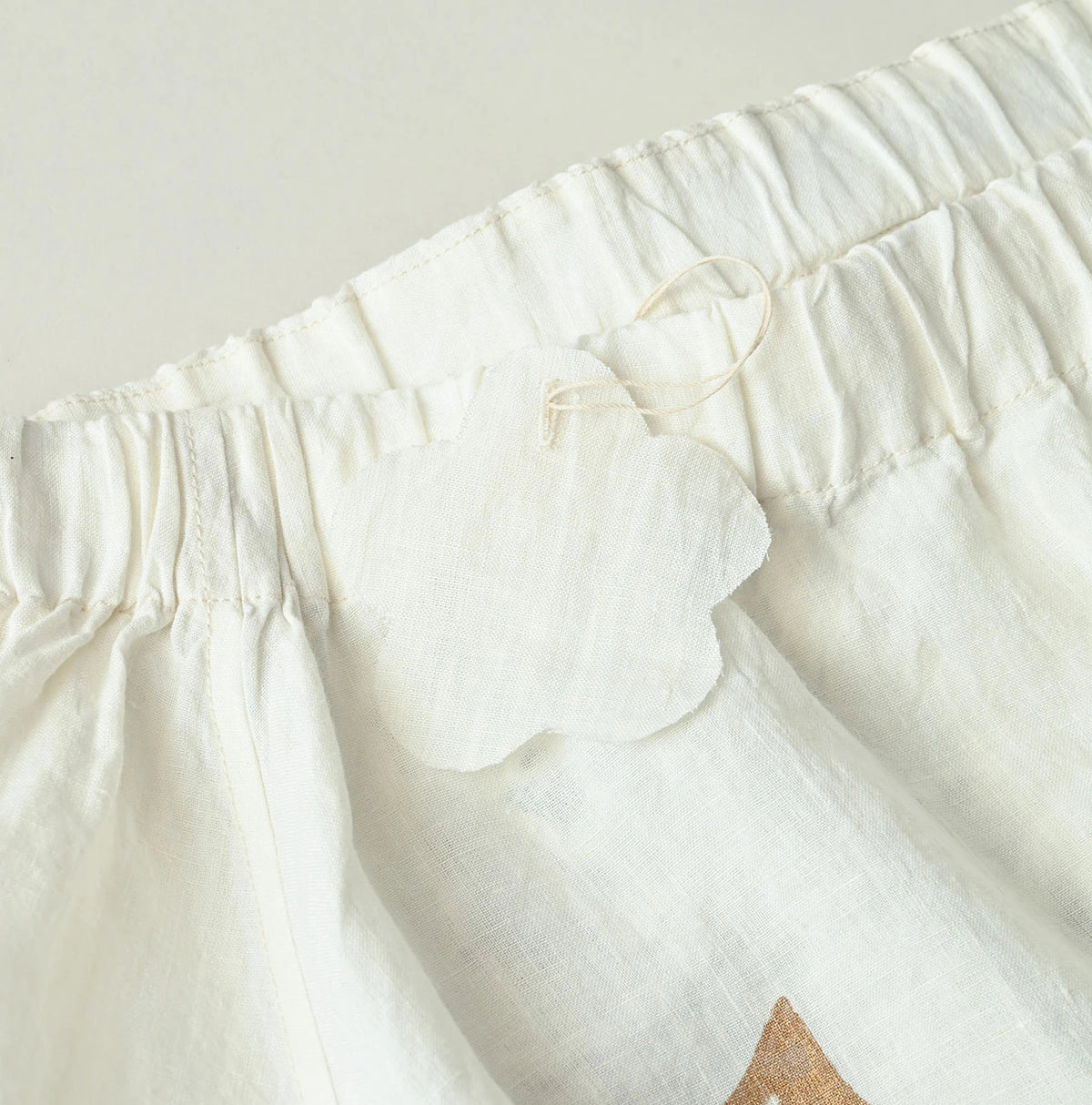45R Indian Linen Foil Shirring Dress
