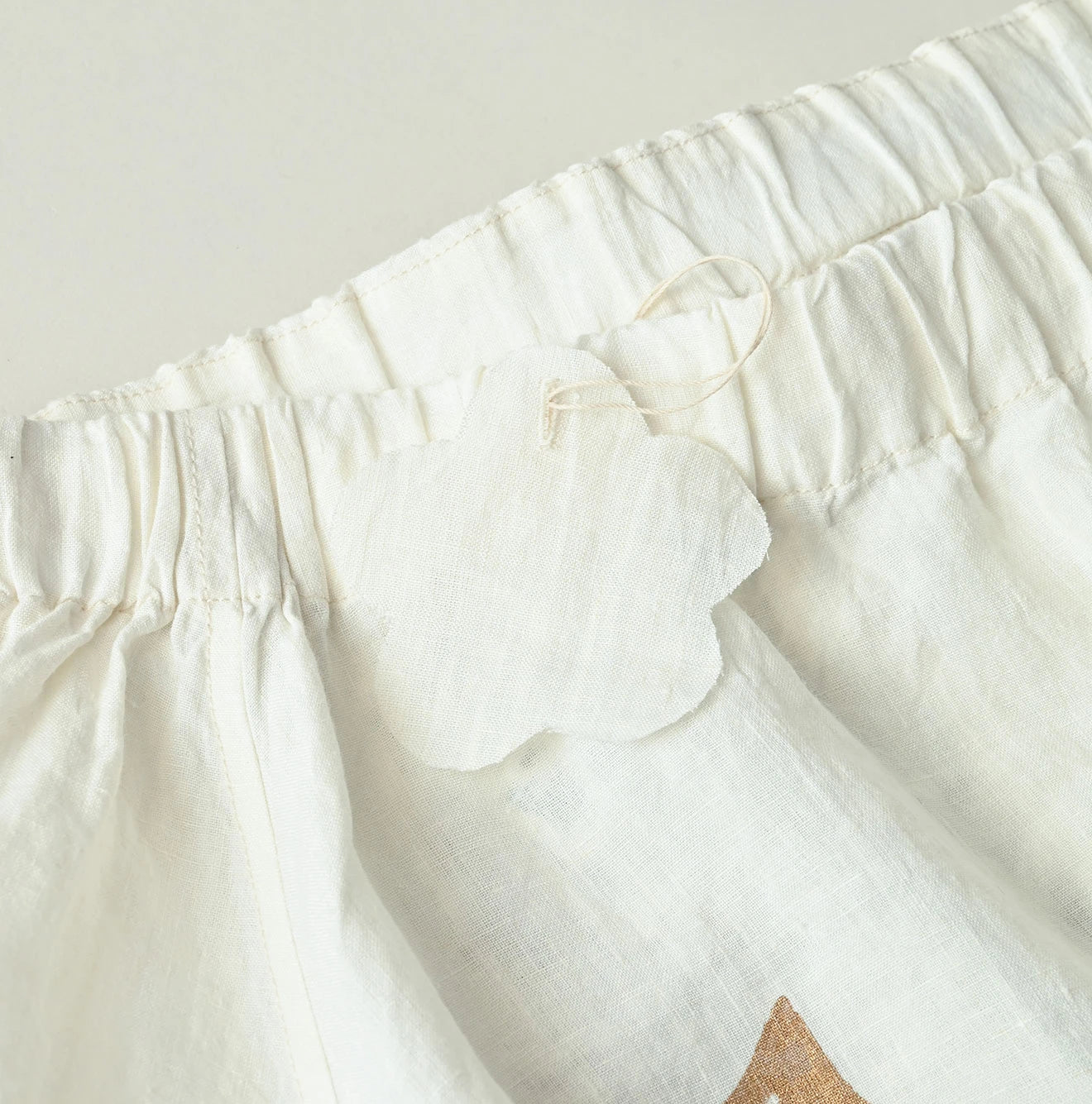 45R Indian Linen Foil Shirring Dress