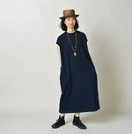 45R Indigo Tenjiku Stripe M-Dress