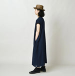 45R Indigo Tenjiku Stripe M-Dress