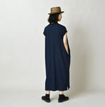 45R Indigo Tenjiku Stripe M-Dress