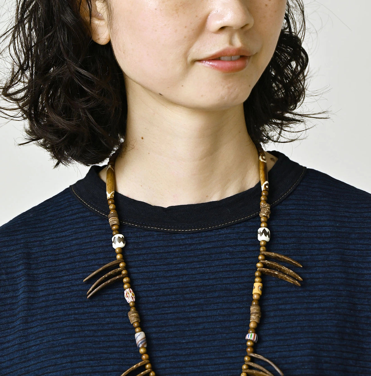 45R Indigo Tenjiku Stripe M-Dress