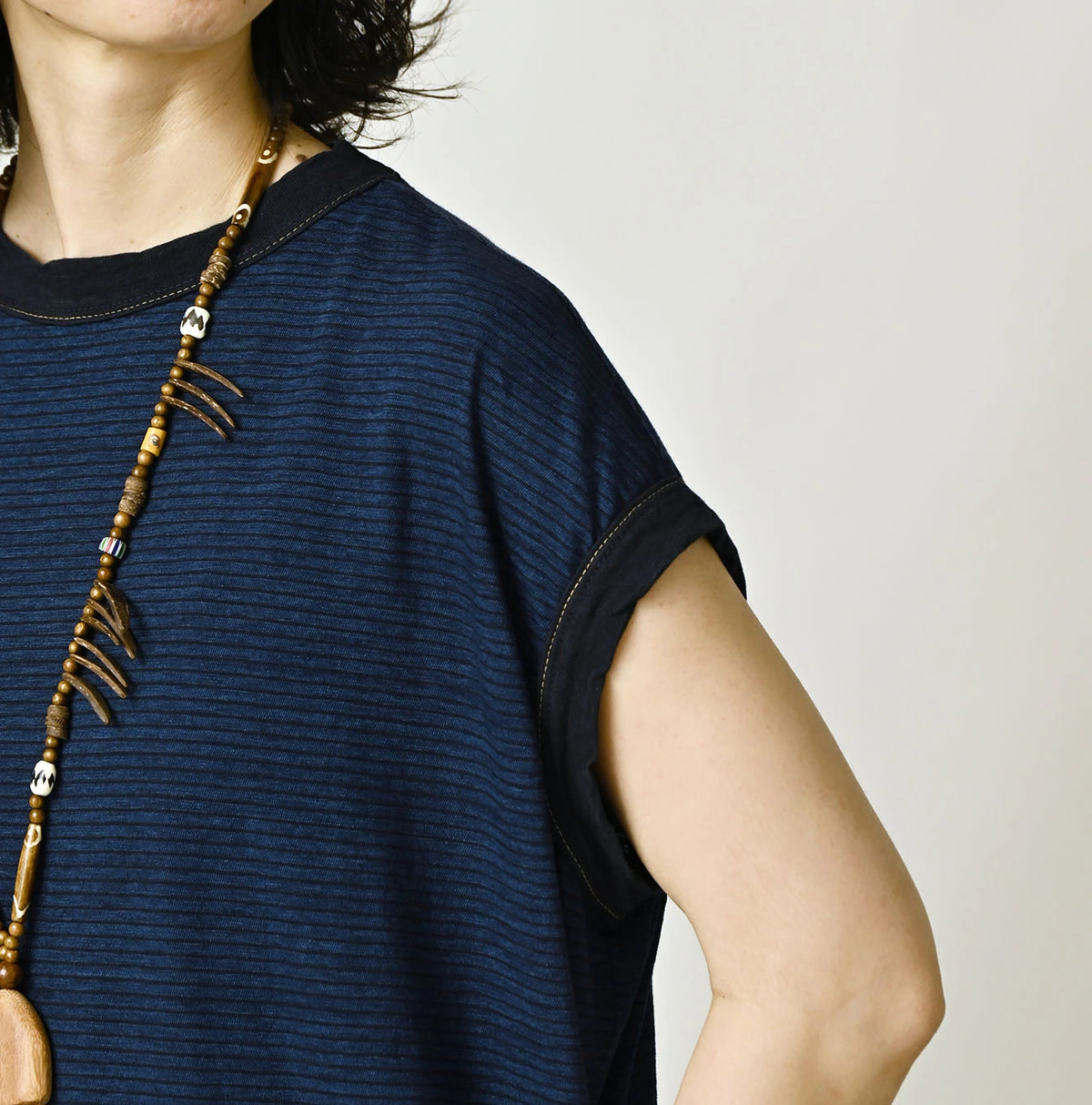 45R Indigo Tenjiku Stripe M-Dress