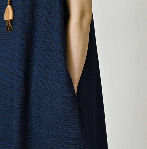45R Indigo Tenjiku Stripe M-Dress