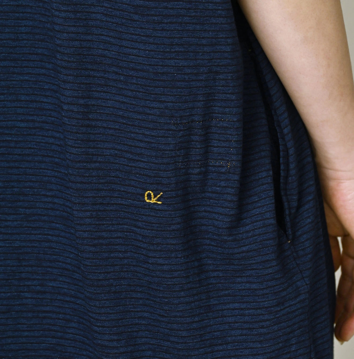 45R Indigo Tenjiku Stripe M-Dress