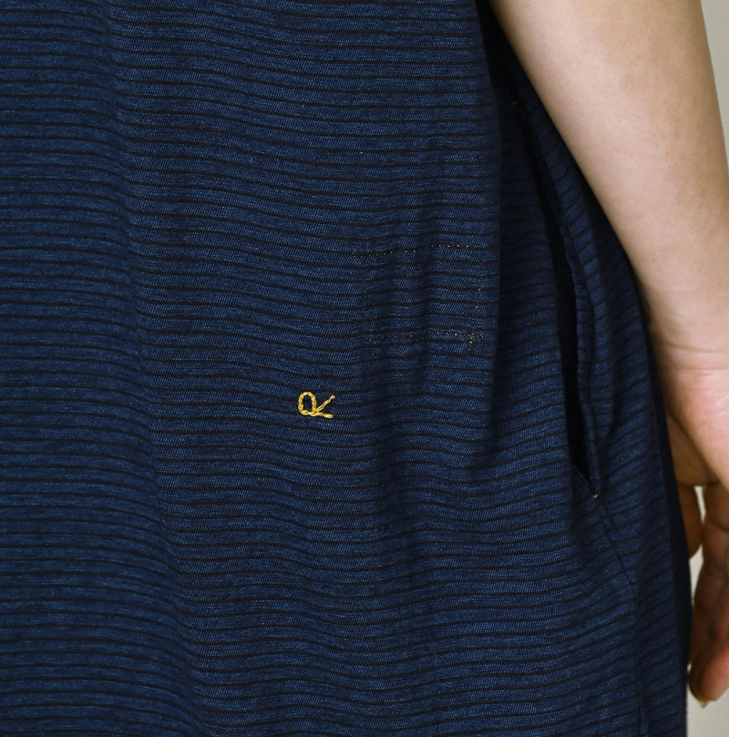 45R Indigo Tenjiku Stripe M-Dress - Image 10
