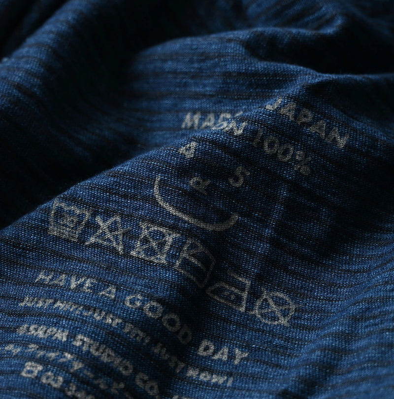 45R Indigo Tenjiku Stripe M-Dress - Image 15