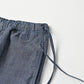 45R Cotton Linen Dungaree Chambray Cutwork Pants