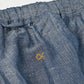45R Cotton Linen Dungaree Chambray Cutwork Pants