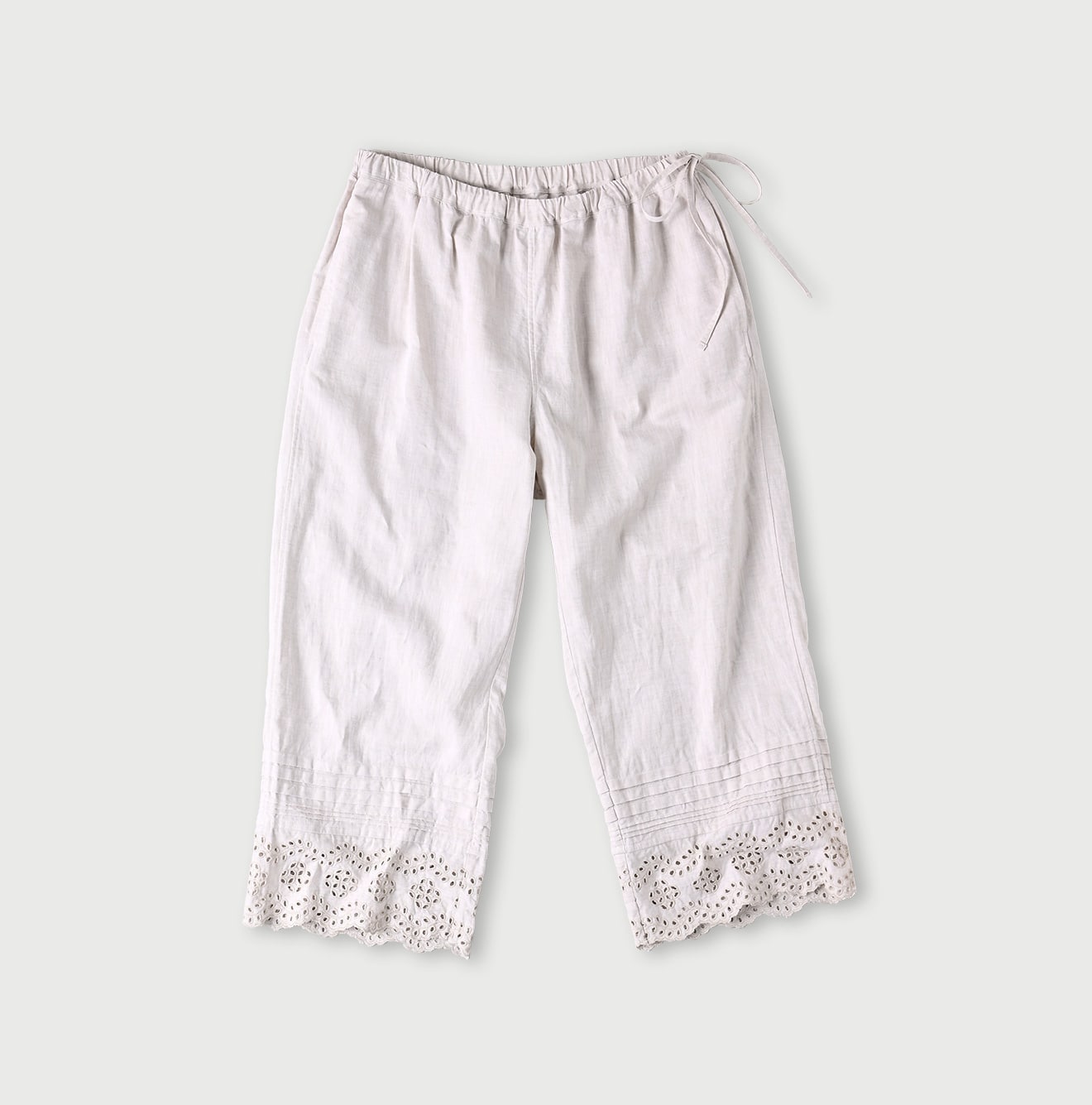 45R Cotton Linen Dungaree Chambray Cutwork Pettipants
