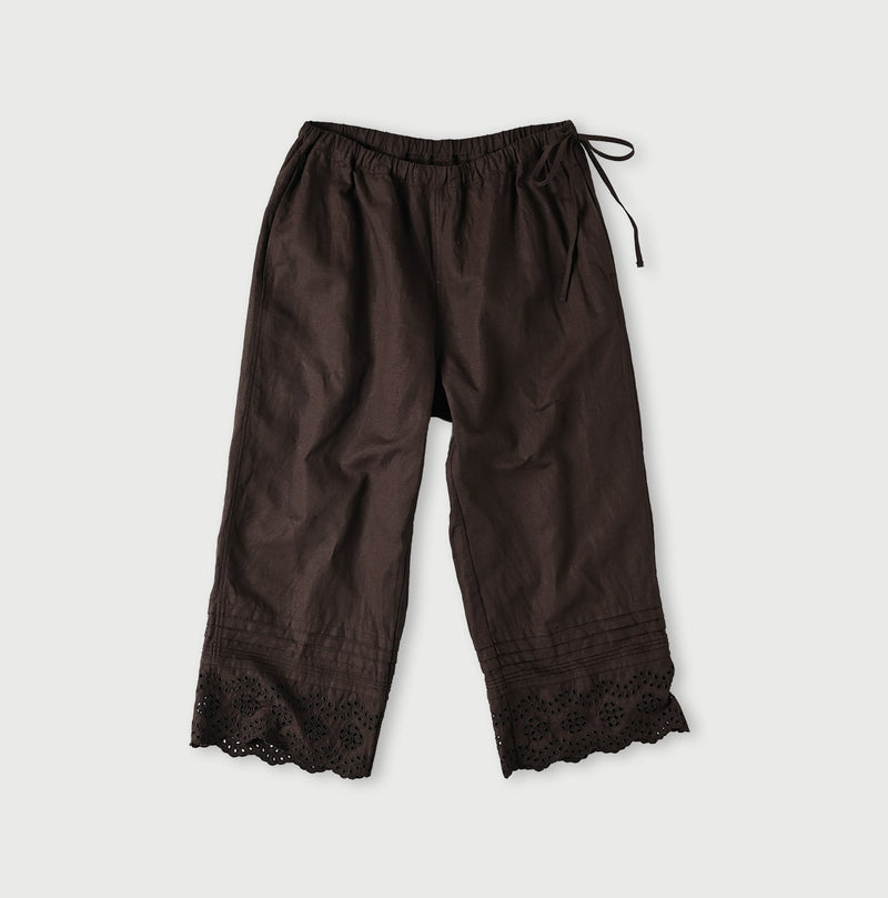 45R Cotton Linen Dungaree Chambray Cutwork Pettipants