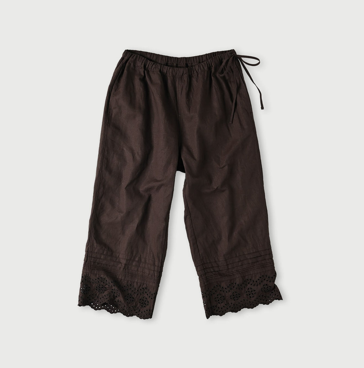 45R Cotton Linen Dungaree Chambray Cutwork Pettipants