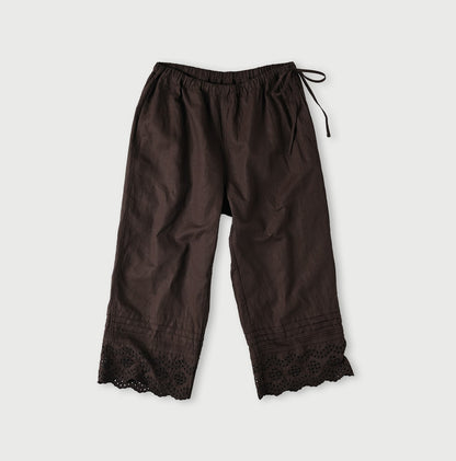 45R Cotton Linen Dungaree Chambray Cutwork Pettipants
