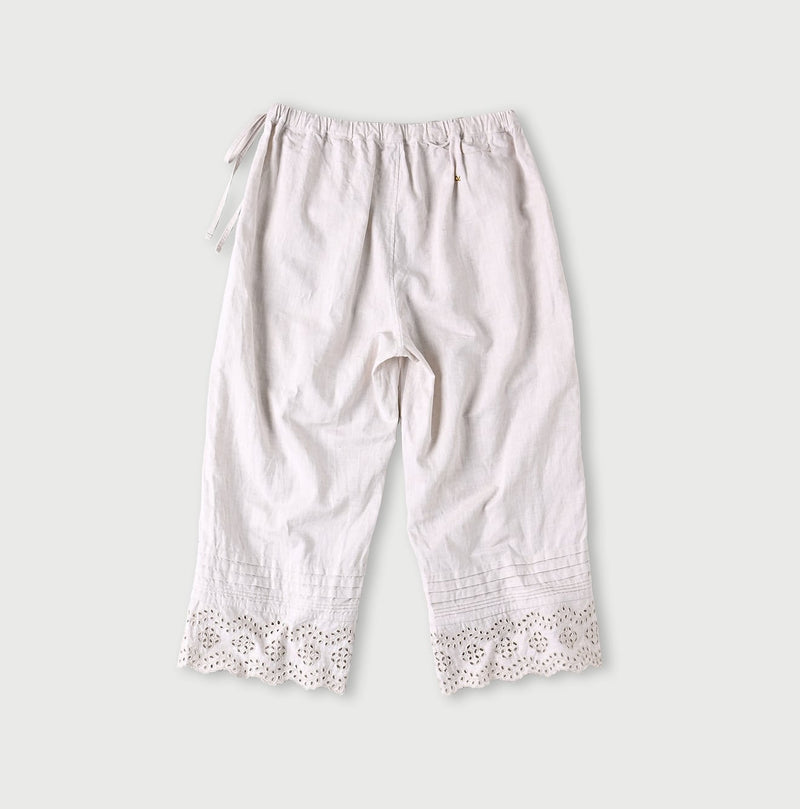 45R Cotton Linen Dungaree Chambray Cutwork Pettipants
