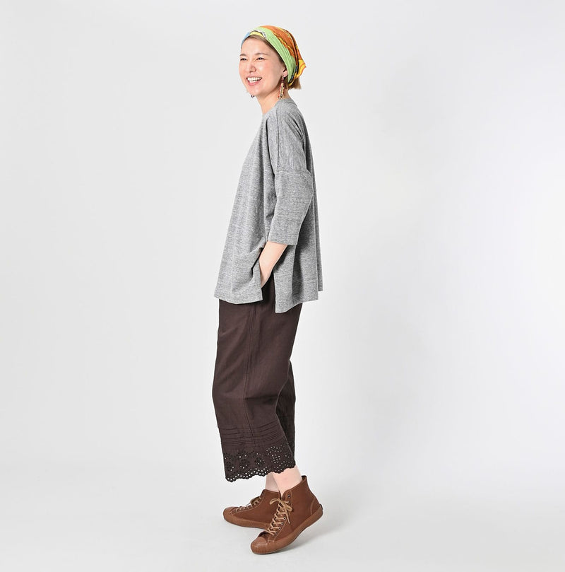 45R Cotton Linen Dungaree Chambray Cutwork Pettipants